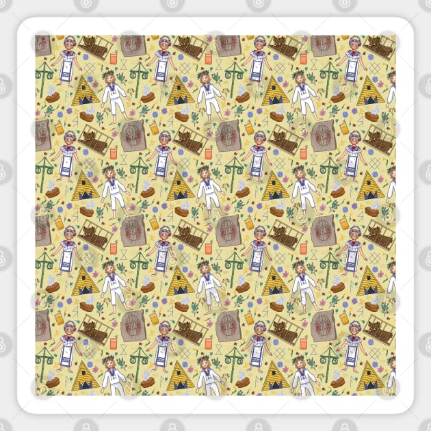 Midsommar Repeat Pattern #3 Sticker by misnamedplants